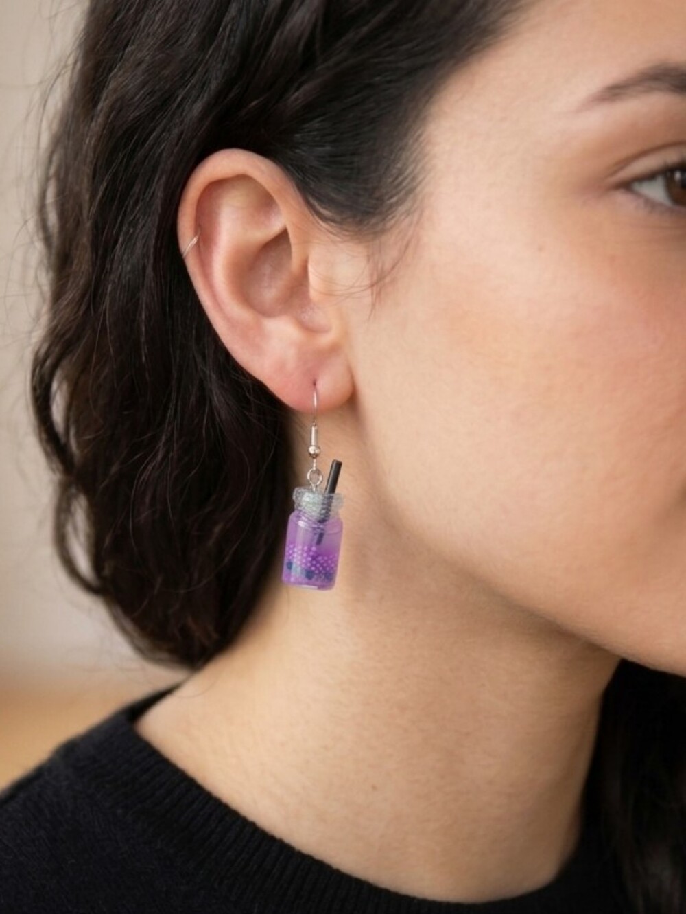 Handcrafted Berry Water Drop Earrings